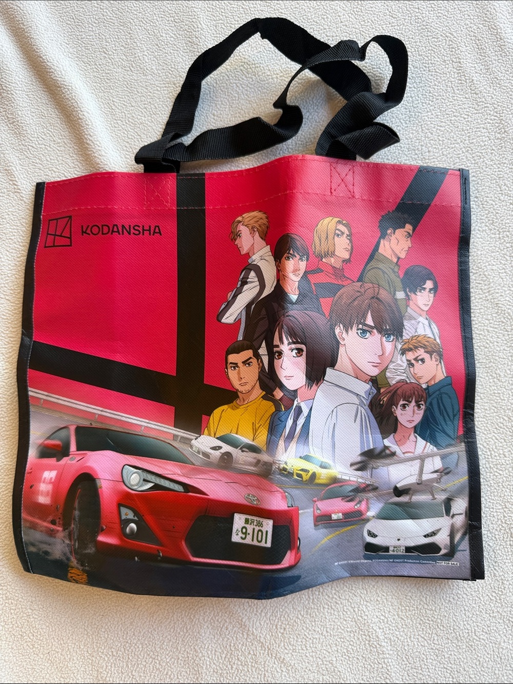 Kodansha Anime Racing Tote Bag - Red Pink Graphic